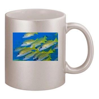 Underwater World 11oz Metallic Silver Mug