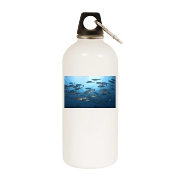 Underwater World White Water Bottle With Carabiner