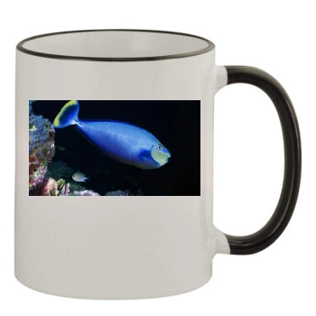 Underwater World 11oz Colored Rim & Handle Mug