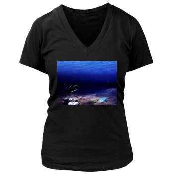 Underwater World Women's Deep V-Neck TShirt