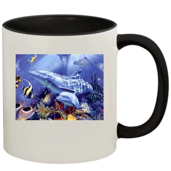 Underwater World 11oz Colored Inner & Handle Mug