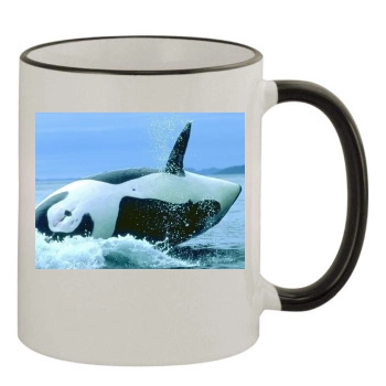 Underwater World 11oz Colored Rim & Handle Mug