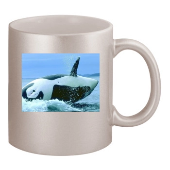 Underwater World 11oz Metallic Silver Mug