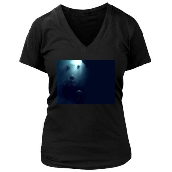 Underwater World Women's Deep V-Neck TShirt