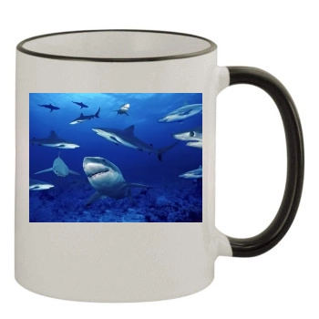 Underwater World 11oz Colored Rim & Handle Mug