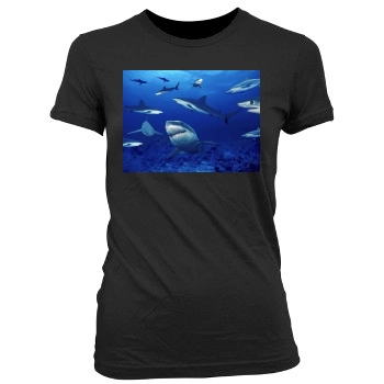 Underwater World Women's Junior Cut Crewneck T-Shirt