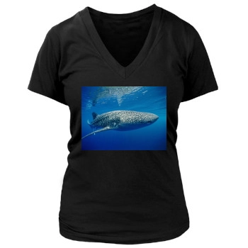 Underwater World Women's Deep V-Neck TShirt