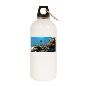 Underwater World White Water Bottle With Carabiner