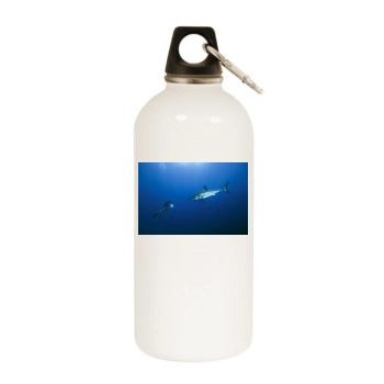 Underwater World White Water Bottle With Carabiner