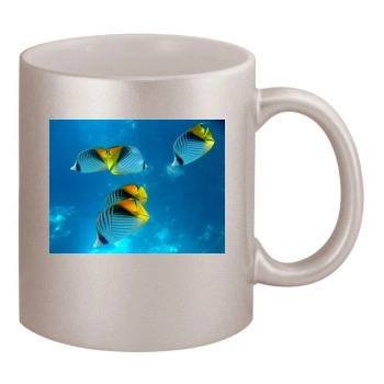 Underwater World 11oz Metallic Silver Mug