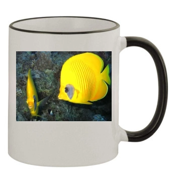 Underwater World 11oz Colored Rim & Handle Mug