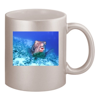 Underwater World 11oz Metallic Silver Mug