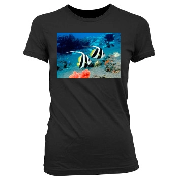 Underwater World Women's Junior Cut Crewneck T-Shirt