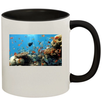 Underwater World 11oz Colored Inner & Handle Mug