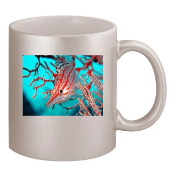 Underwater World 11oz Metallic Silver Mug