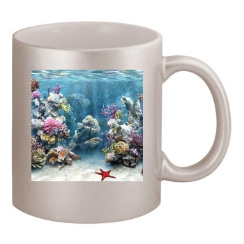 Underwater World 11oz Metallic Silver Mug