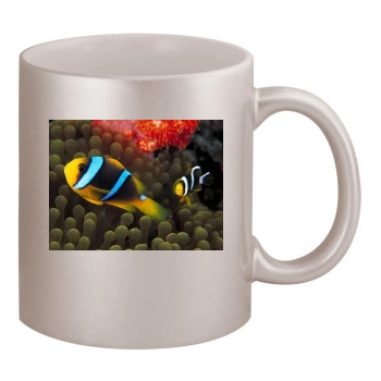 Underwater World 11oz Metallic Silver Mug