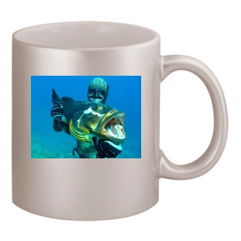 Underwater World 11oz Metallic Silver Mug