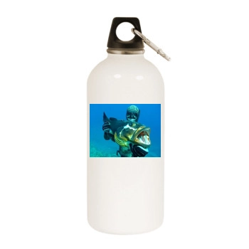 Underwater World White Water Bottle With Carabiner