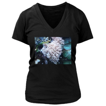 Underwater World Women's Deep V-Neck TShirt