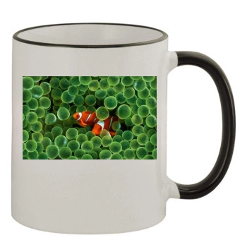 Underwater World 11oz Colored Rim & Handle Mug