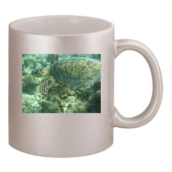 Underwater World 11oz Metallic Silver Mug