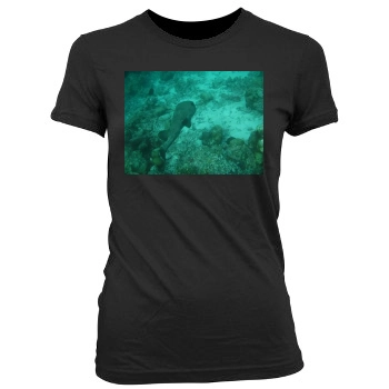 Underwater World Women's Junior Cut Crewneck T-Shirt