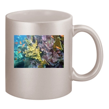 Underwater World 11oz Metallic Silver Mug