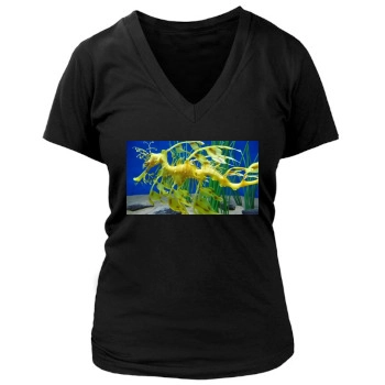 Underwater World Women's Deep V-Neck TShirt