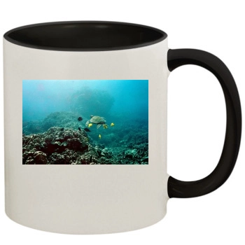 Underwater World 11oz Colored Inner & Handle Mug