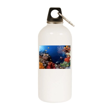 Underwater World White Water Bottle With Carabiner