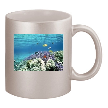 Underwater World 11oz Metallic Silver Mug