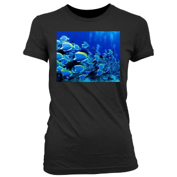 Underwater World Women's Junior Cut Crewneck T-Shirt