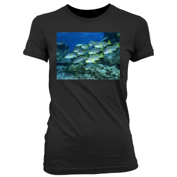 Underwater World Women's Junior Cut Crewneck T-Shirt