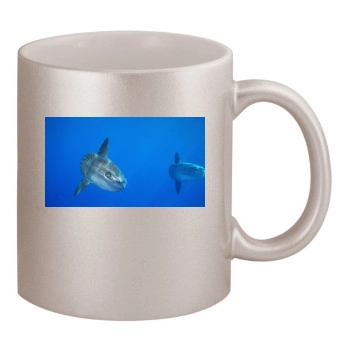 Underwater World 11oz Metallic Silver Mug