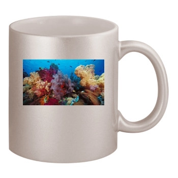 Underwater World 11oz Metallic Silver Mug