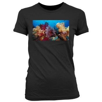 Underwater World Women's Junior Cut Crewneck T-Shirt