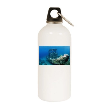 Underwater World White Water Bottle With Carabiner