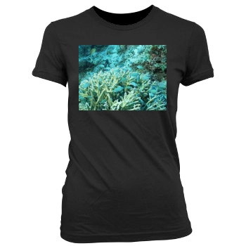 Underwater World Women's Junior Cut Crewneck T-Shirt