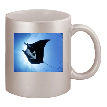 Underwater World 11oz Metallic Silver Mug