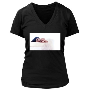 Selena Gomez Women's Deep V-Neck TShirt