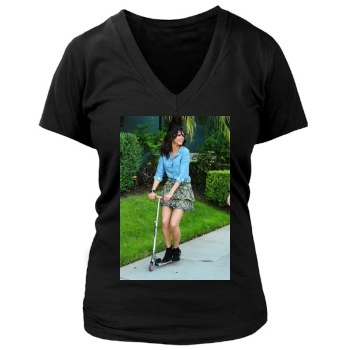 Selena Gomez Women's Deep V-Neck TShirt