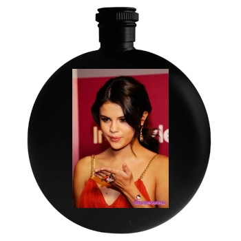 Selena Gomez Round Flask