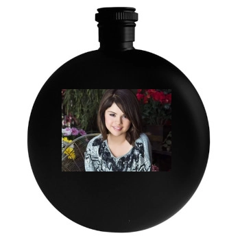 Selena Gomez Round Flask