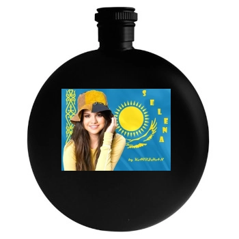 Selena Gomez Round Flask