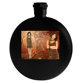 Selena Gomez Round Flask