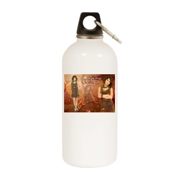 Selena Gomez White Water Bottle With Carabiner