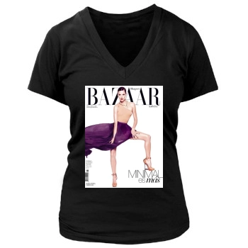 Alessandra Ambrosio Women's Deep V-Neck TShirt