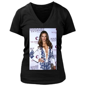 Alessandra Ambrosio Women's Deep V-Neck TShirt