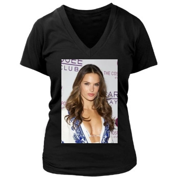 Alessandra Ambrosio Women's Deep V-Neck TShirt